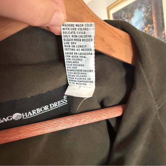 Vintage Sag Harbor Green Faux Suede Jacket - Picture 8 of 13